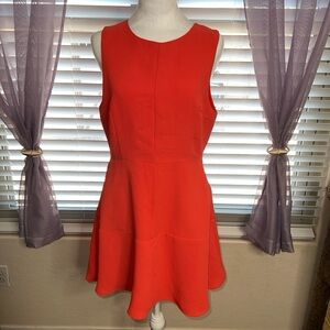 NWT DO+BE Orange Sleeveless Fit & Flare Side Pockets Knee Length Dress